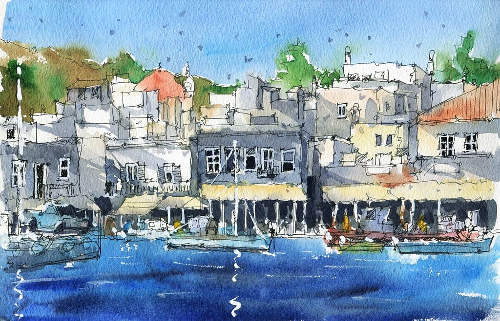 Draw and Paint France and Mykonos