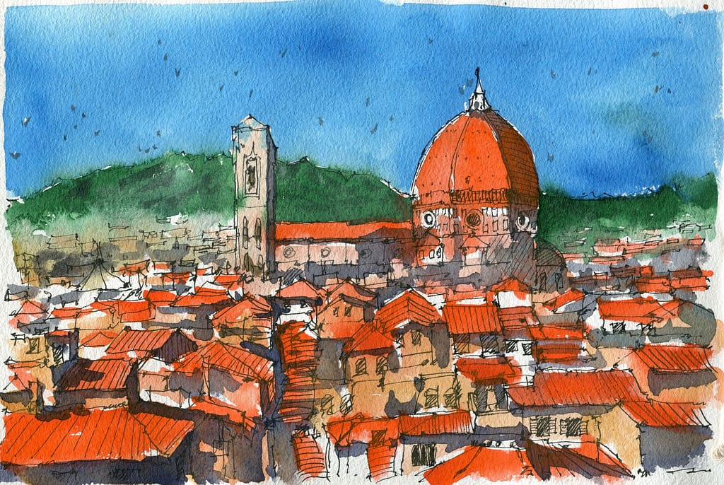 Inktober Sketching - Tokyo and Italy