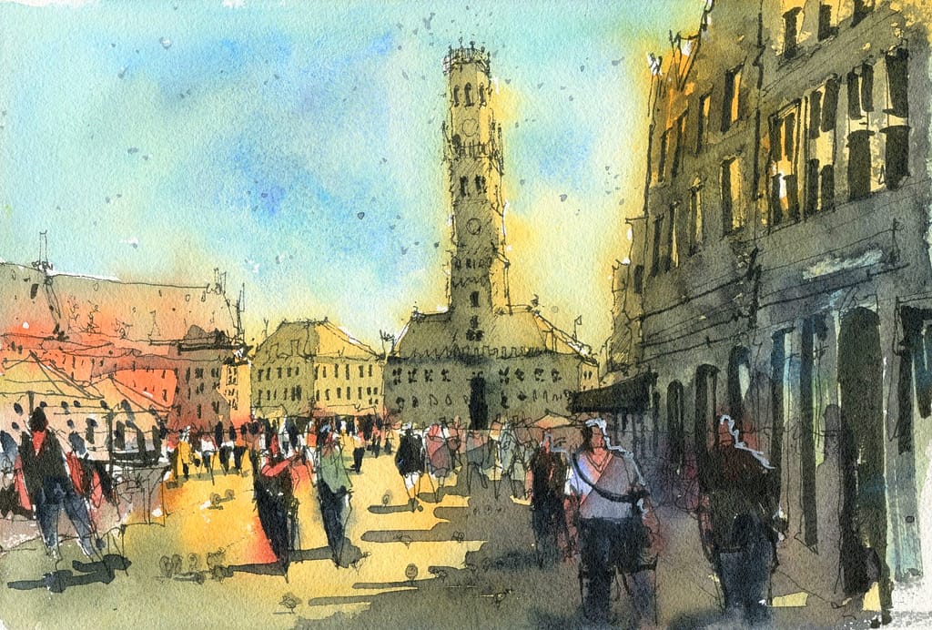 Belfry of Bruges Landscape