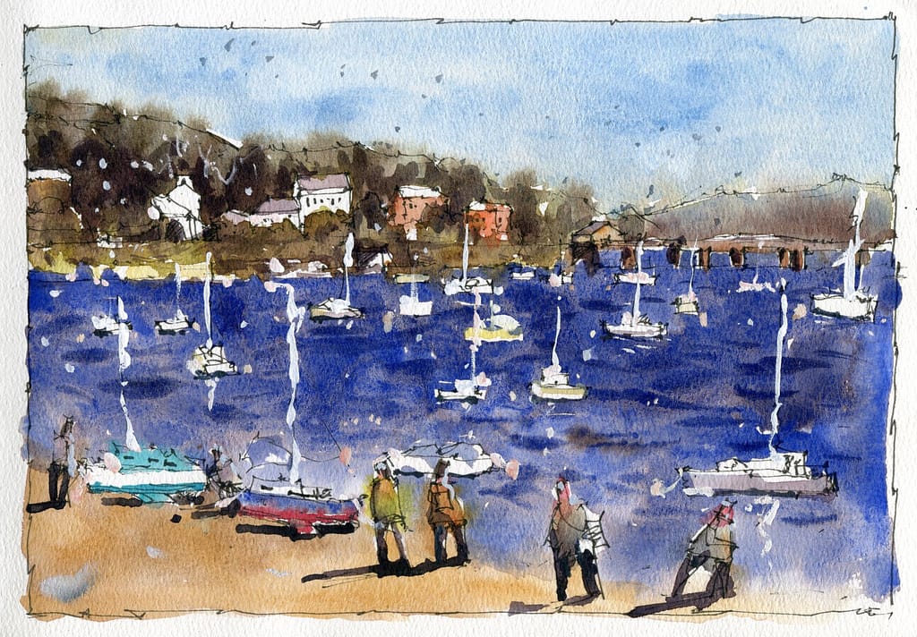 Easy Line and Wash: Learning How to Paint a Coastal Landscape