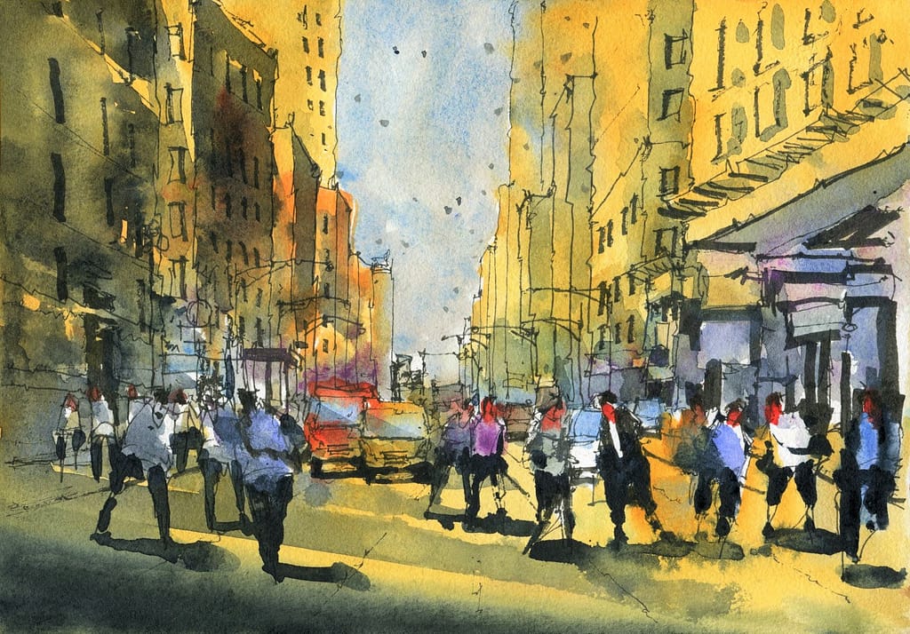 Paint New York And A Fall Landscape