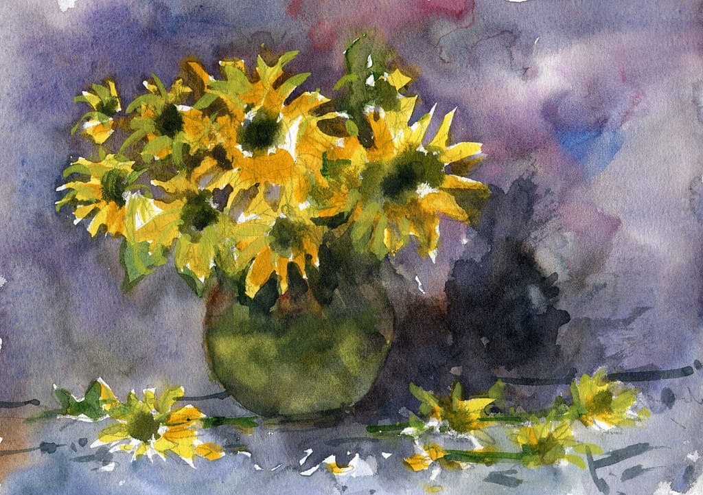 Paint Loose Watercolor Flowers