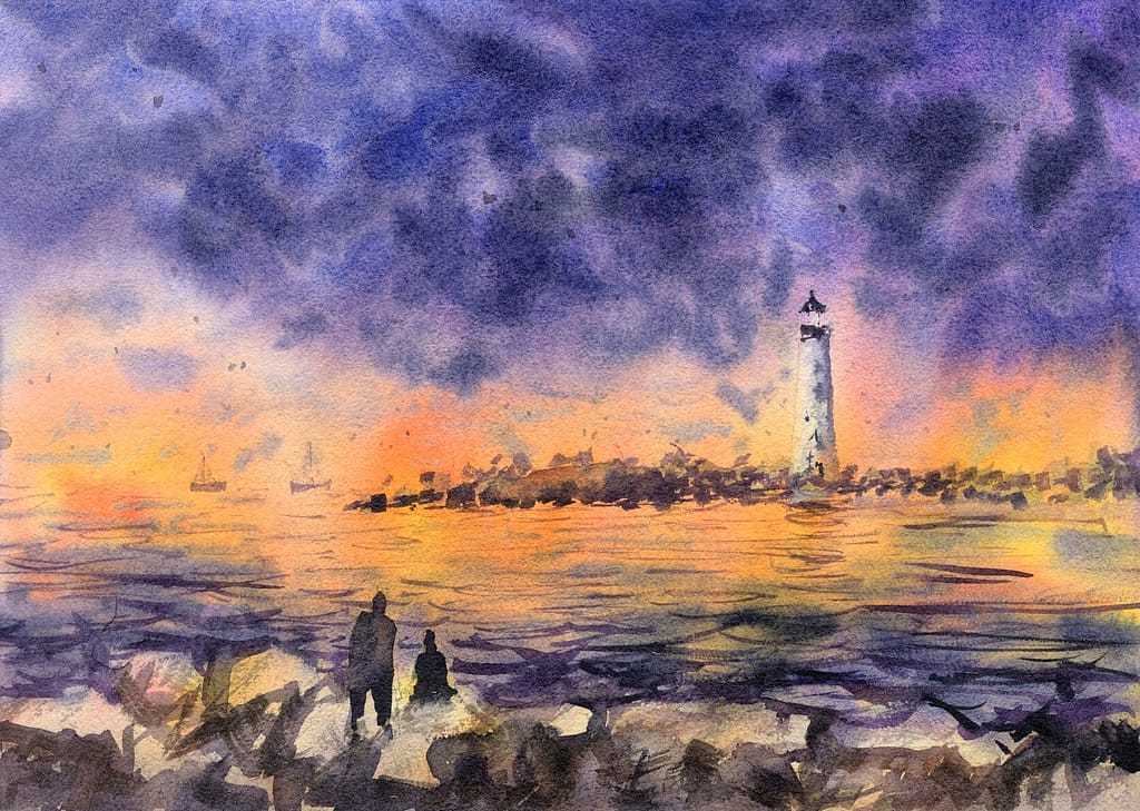 Paint A Lighthouse Landscape