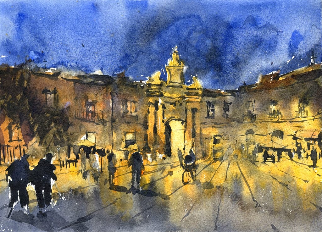 Easy Loose Watercolor Painting: Paint Italy (Lecce, Solento)