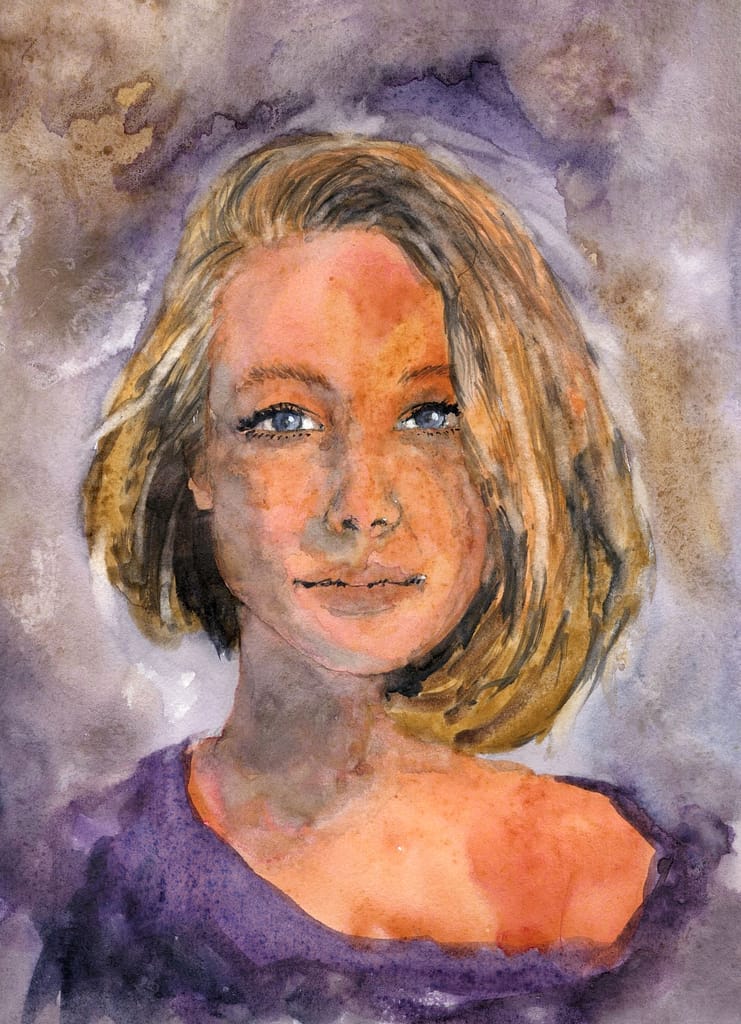 Easy Watercolor Portraiture Painting: How To Paint A Simple Face-on Portrait